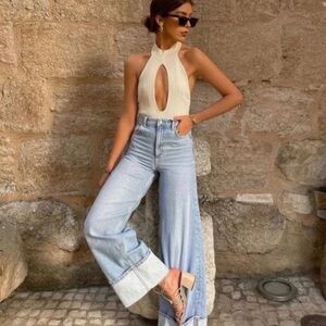 Halter neck with keyhole bodysuit